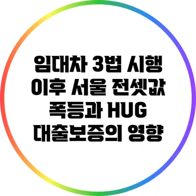 임대차 3법 시행 이후 서울 전셋값 폭등과 HUG 대출보증의 영향