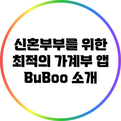 신혼부부를 위한 최적의 가계부 앱 BuBoo 소개