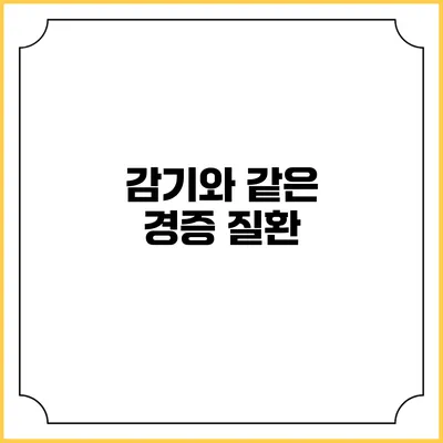 감기와 같은 경증 질환