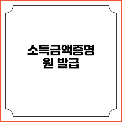 소득금액증명원 발급