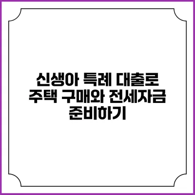 신생아 특례 대출로 주택 구매와 전세자금 준비하기