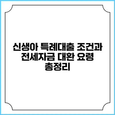 신생아 특례대출 조건과 전세자금 대환 요령 총정리
