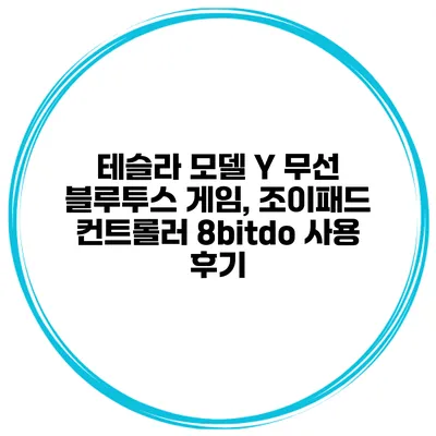 테슬라 모델 Y 무선 블루투스 게임, 조이패드 컨트롤러 8bitdo 사용 후기