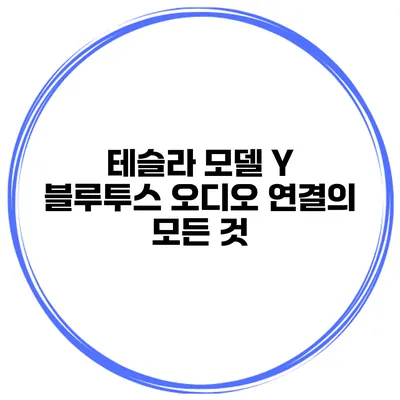 테슬라 모델 Y 블루투스 오디오 연결의 모든 것